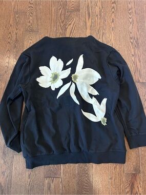 Simone Rocha  Men's Black Hoodie Sweatshirt